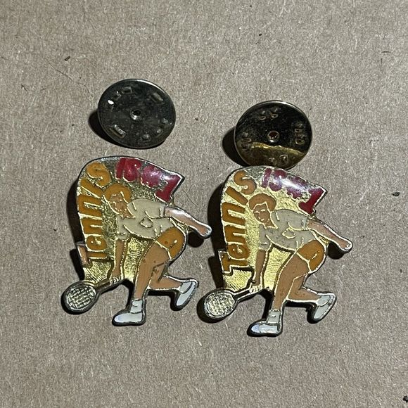 Vintage Tennis is #1 Enamel Lapel Hat Pin Bundle Set Lot - Picture 6 of 8